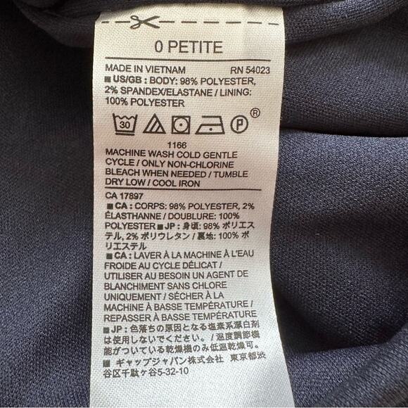 Banana Republic Dress Navy Pink White Floral Cap Sleeve Sheath Size 0 Petite NEW - Picture 11 of 12